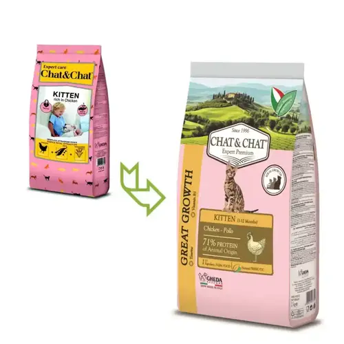 Chat & Chat – Kitten Dry Food with Chicken – 14 kg
