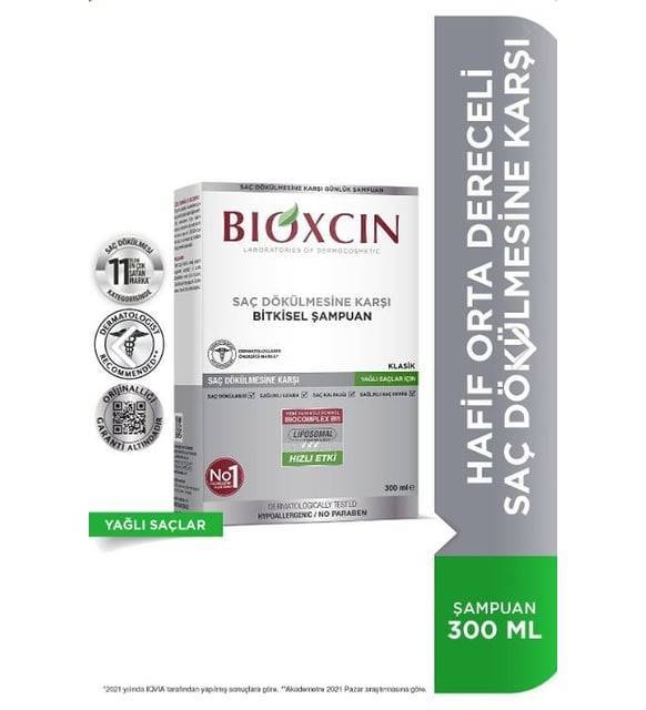 Bioxcin Anti-Hair Loss Herbal Shampoo for Oily Hair - 300 ml