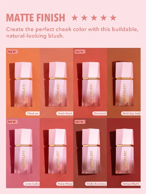 Shiglam, Liquid Blush in Matte Bloom, - Devoted