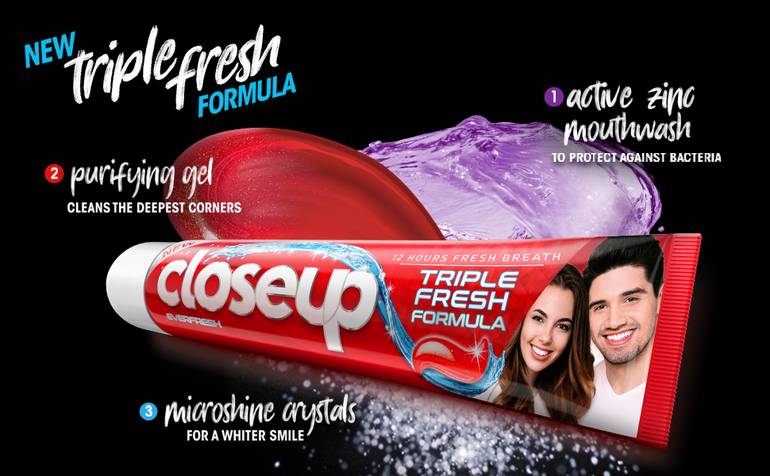 Closeup Triple Fresh Formula Toothpaste - 120 ml