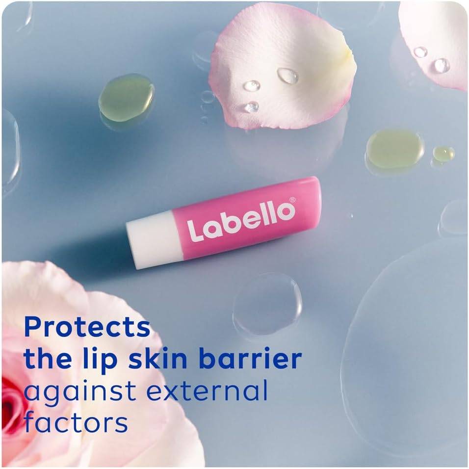 Labello, Moisturizing Lip Balm, Rose, 24-Hour Protection
