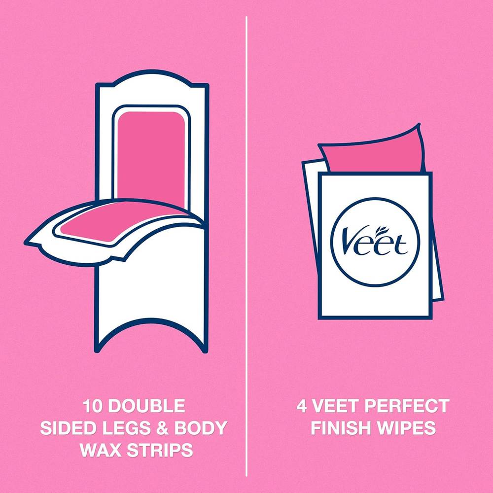 Veet, Wax Strips, Hair Removal, for Normal Skin, - 20 Strips