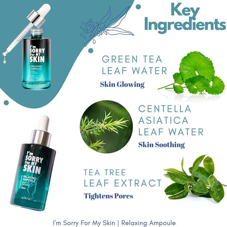 I'm Sorry, Relaxing Serum, with Green Tea, for Tired and Stressed Skin