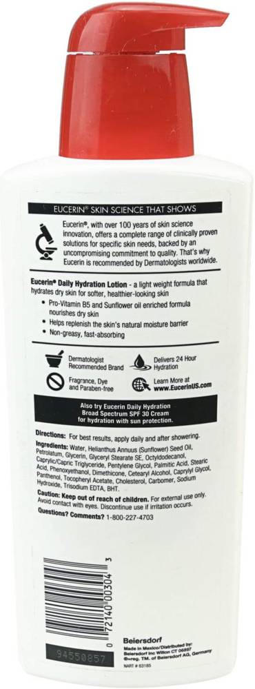 Eucerin, Daily Moisturizing Lotion, for Skin, - 500 ml