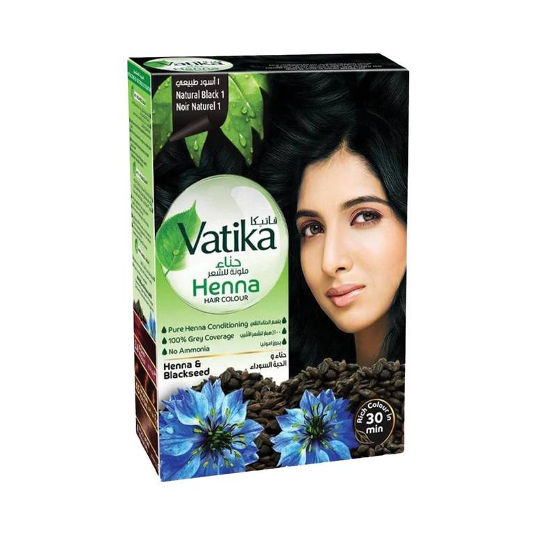 Vatika, Henna Hair Color, Ammonia-Free, Black