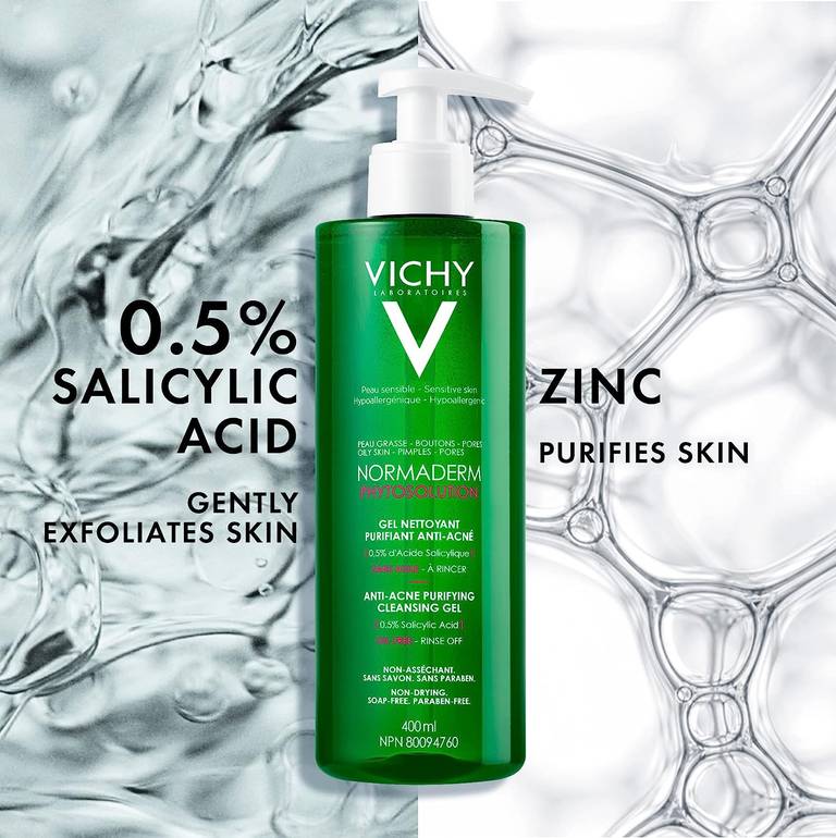 Vichy, Normaderm Cleansing Gel, for Oily and Sensitive Skin, 400ml