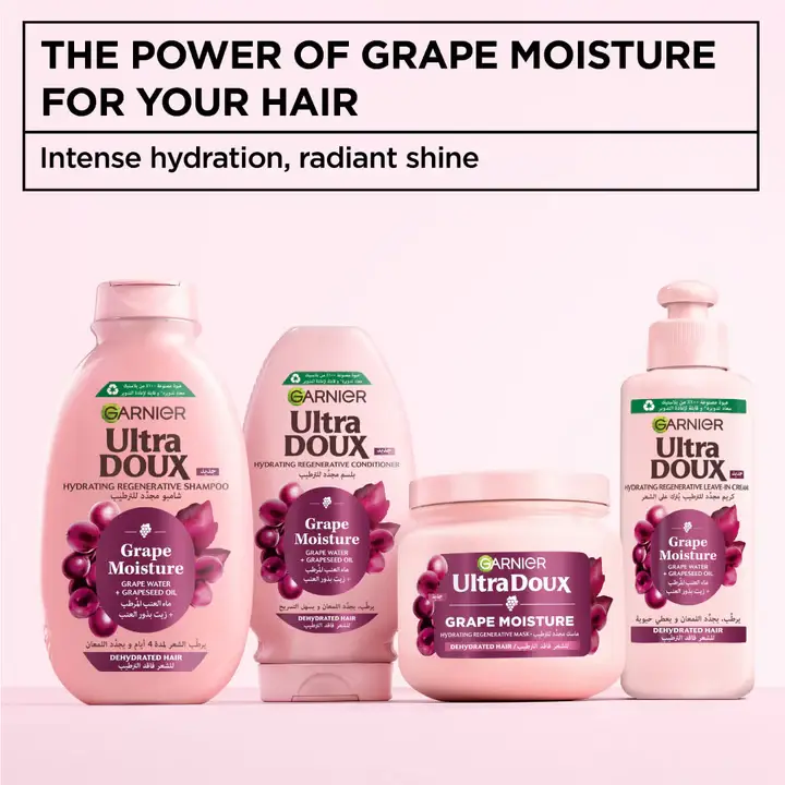 Garnier, Grape Water Cream, for dry hair, - Ultra Doux