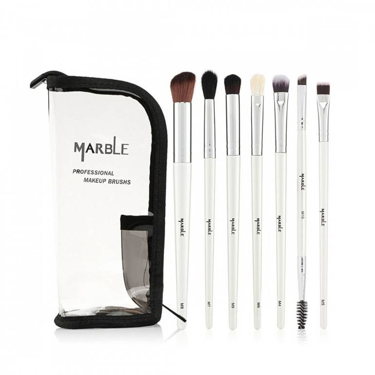 Marble multi-use professional makeup brush set, 7 pieces