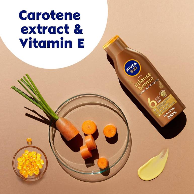 NIVEA SUN Intense Bronze Golden & Lasting Tan Sun Lotion SPF 6 - 200ml