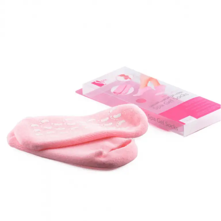 Spa, System, Socks, Gel, Moisturizing, Feet, - Pink