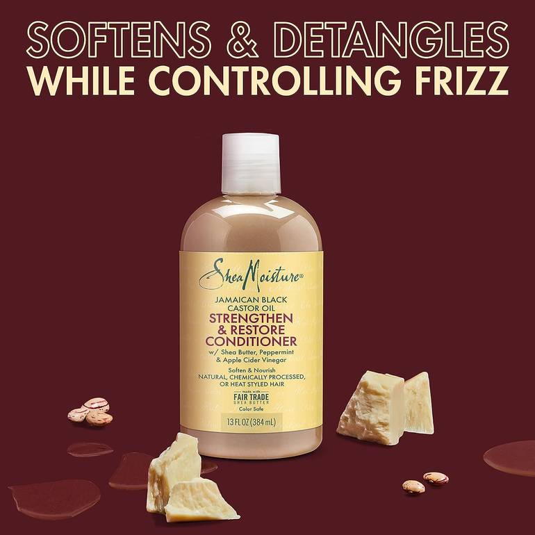 Shea Moisture Jamaican Black Castor Oil Conditioner to strengthen and repair hair