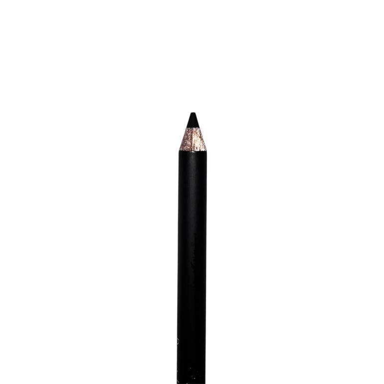 Smiling, eyeliner pencil