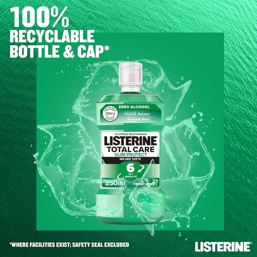 Listerine, Mouthwash and Gum Protection, Cool Mint, 500ml