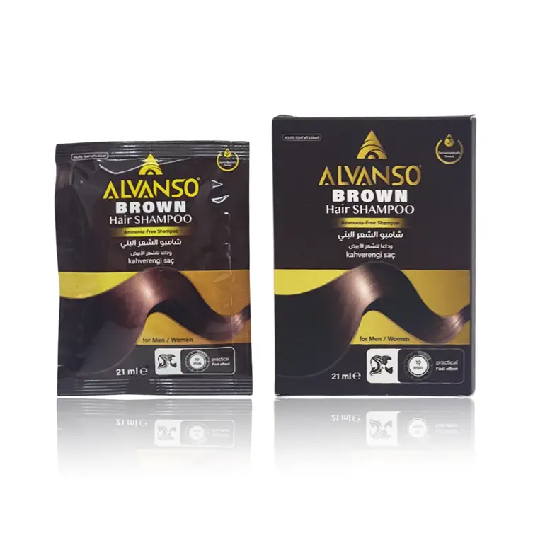 Alvanso Brown Hair Dye Shampoo - Single Use Sachet