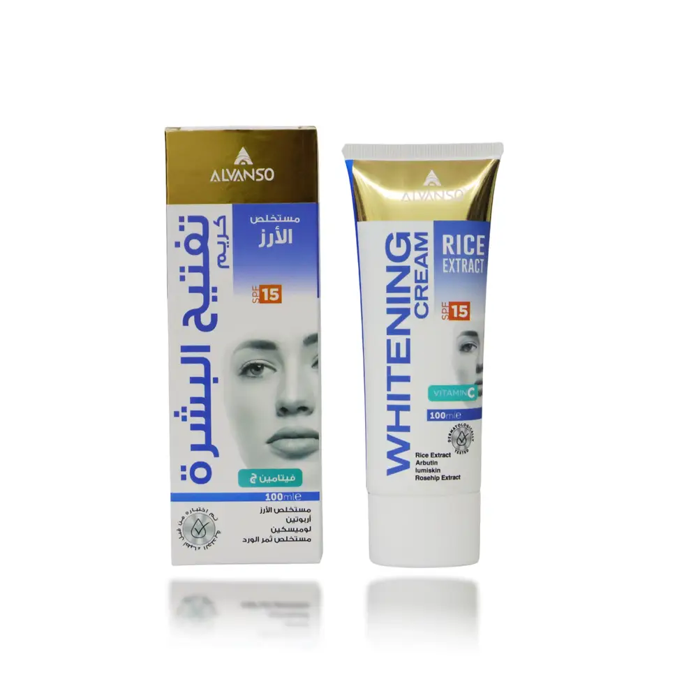 Alfanso, skin lightening cream, with SPF 15 protection, rice extract