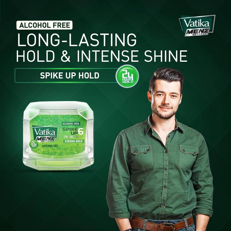 Vatika, Hair Gel, Spike Up 6, Strong Hold - 500ml