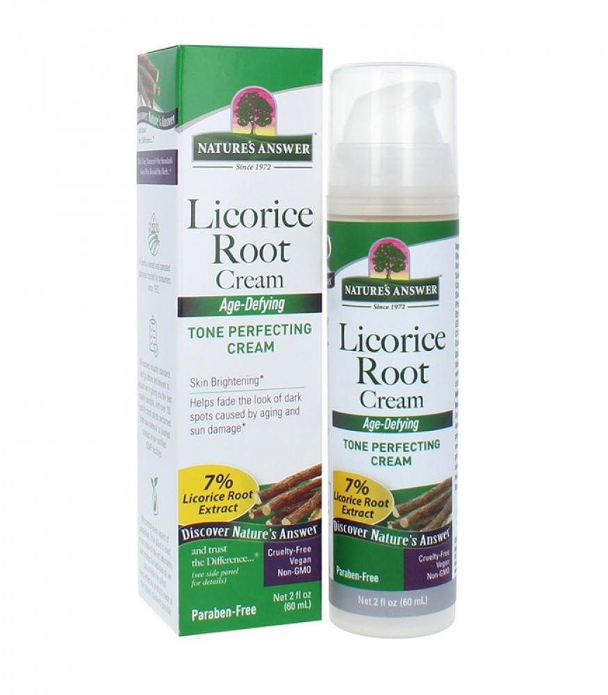 Nature's answer Licorice Root Cream is an anti-aging and anti-dark spot cream
