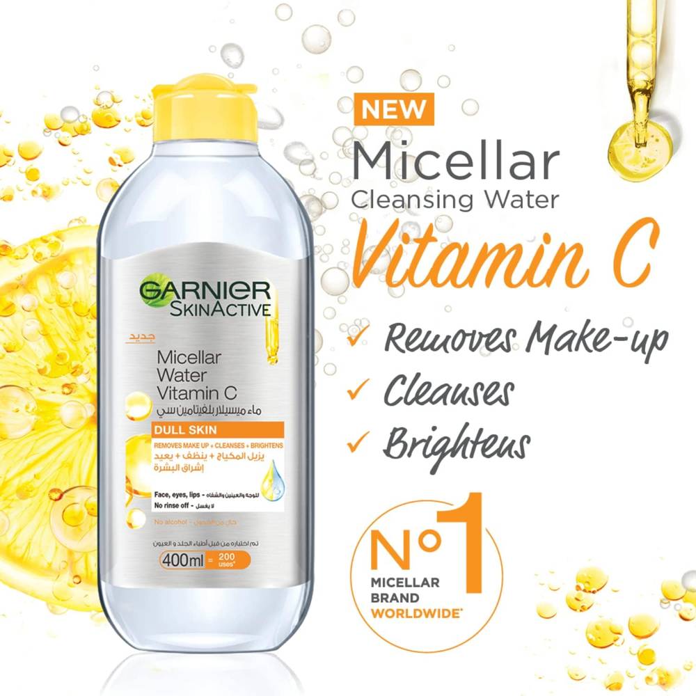 Garnier, Vitamin C Makeup Remover, Micellar Water - 100ml