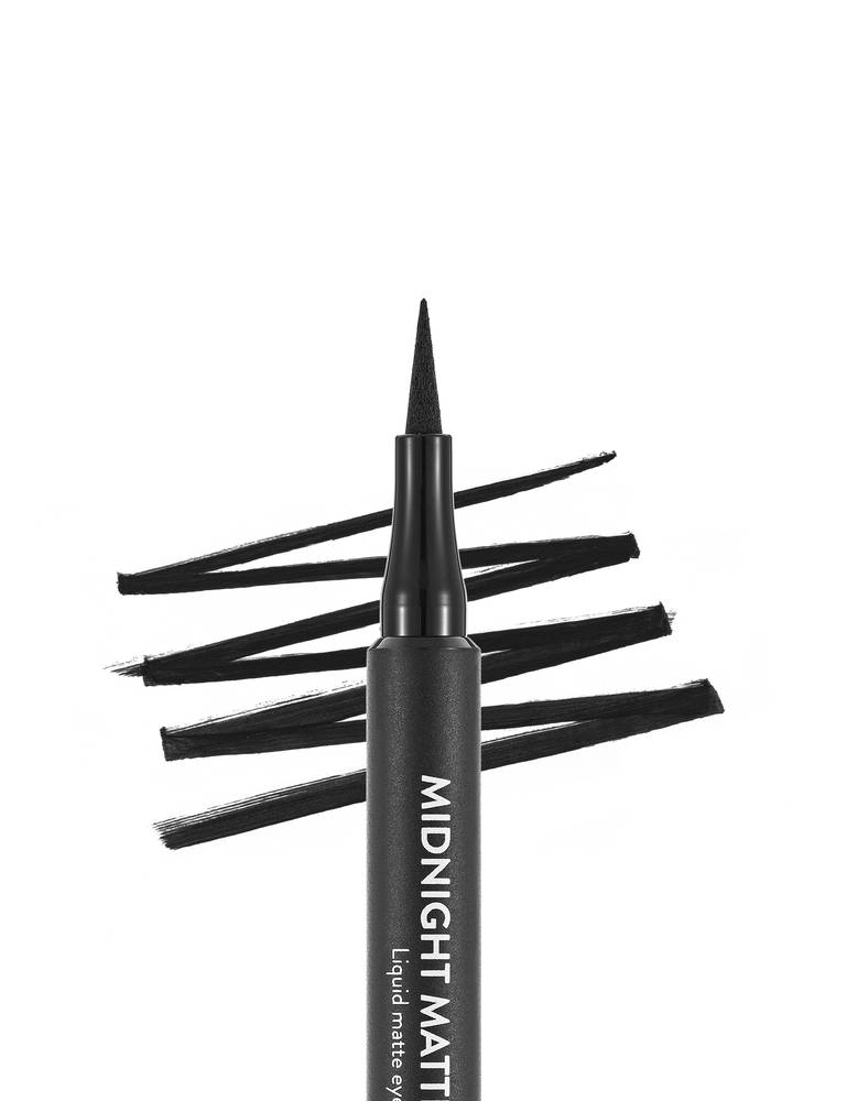 Flormar, Eyeliner, Matte, Midnight, - Black