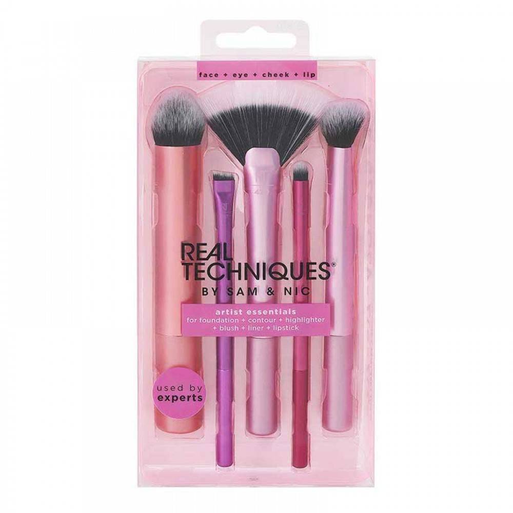 Real, Techniques, Artist, Essentials, Foundation, & Blush, Brush, Set, 5 Pieces