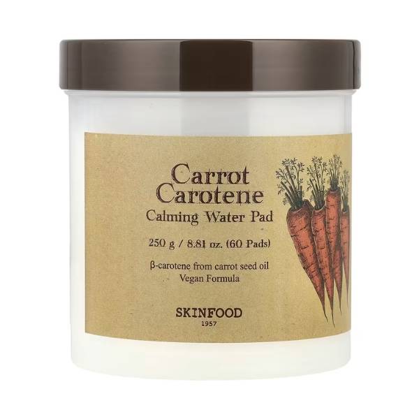 SKINFOOD, Carrot Calming Cotton Pads – 60 Pads