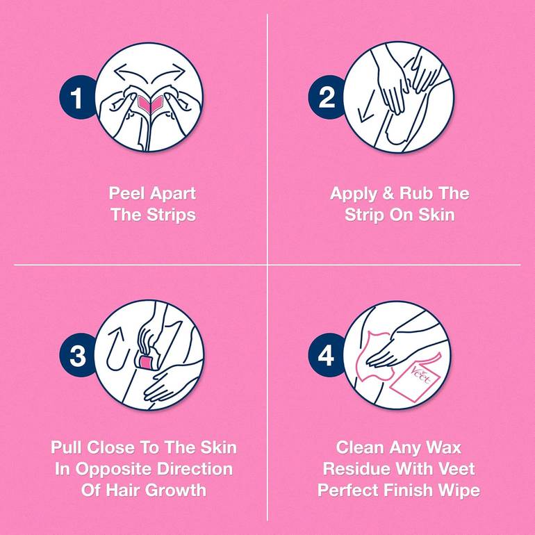 Veet, Wax Strips, Hair Removal, for Normal Skin, - 20 Strips