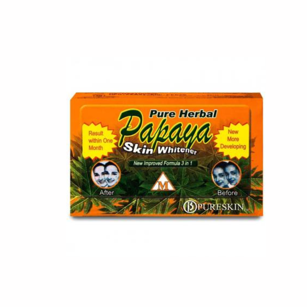 Pure Skin, Papaya Soap 3 in 1, with Natural Herbs,