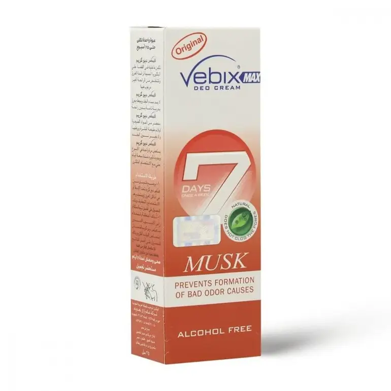 Vebix, cream to get rid of the causes of sweat odor, with musk