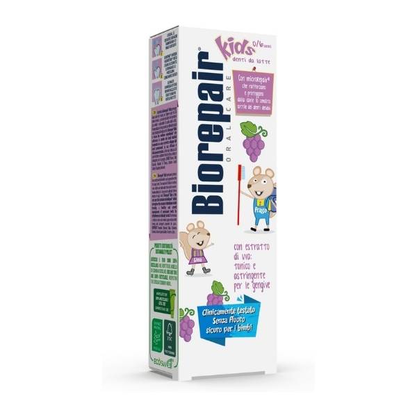 Biorepair, Children's Toothpaste, 0-6 Grape Flavor - 50ml