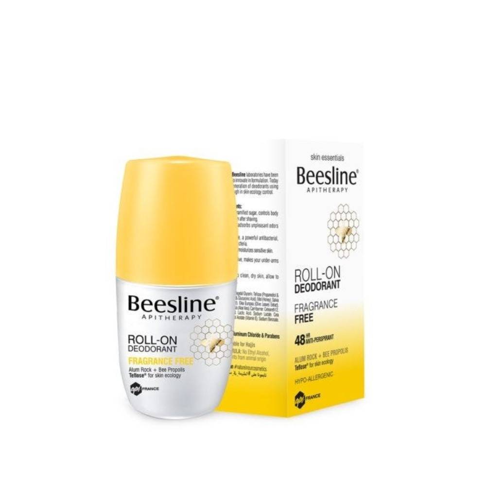 Beesline, Deodorant, Roll-On, For Sensitive Skin, - Fragrance Free