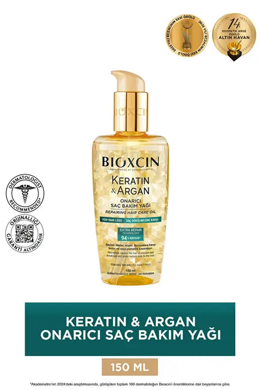 Bioxin, Hair Repair Oil, with Keratin and Argan Oil, - 150ml