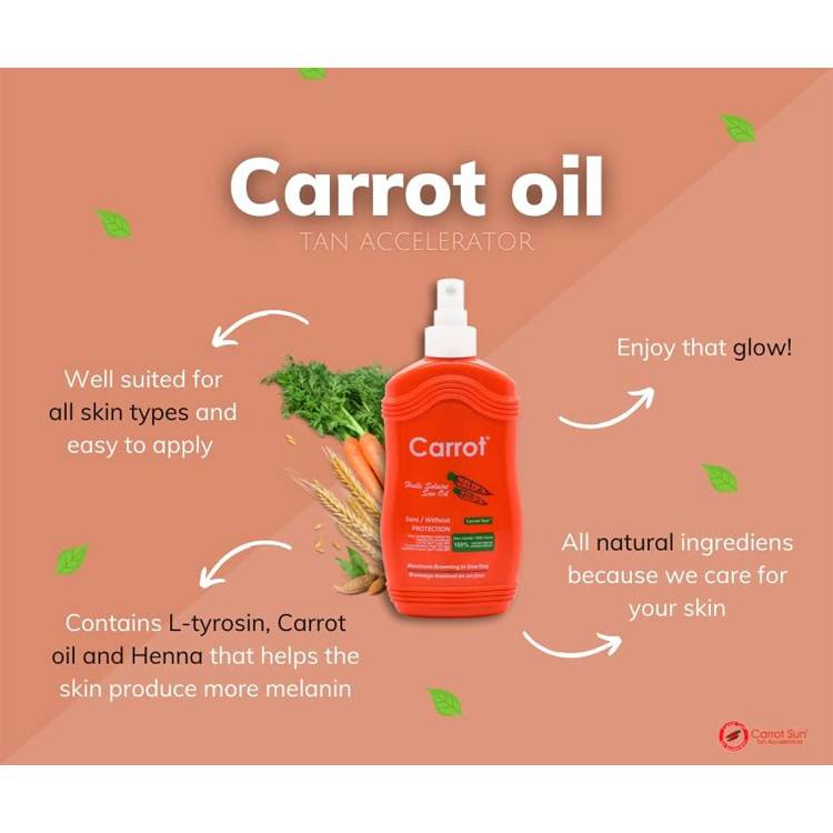 Carrot, Sun Tanning Oil Spray, Carrot Body, 200ml