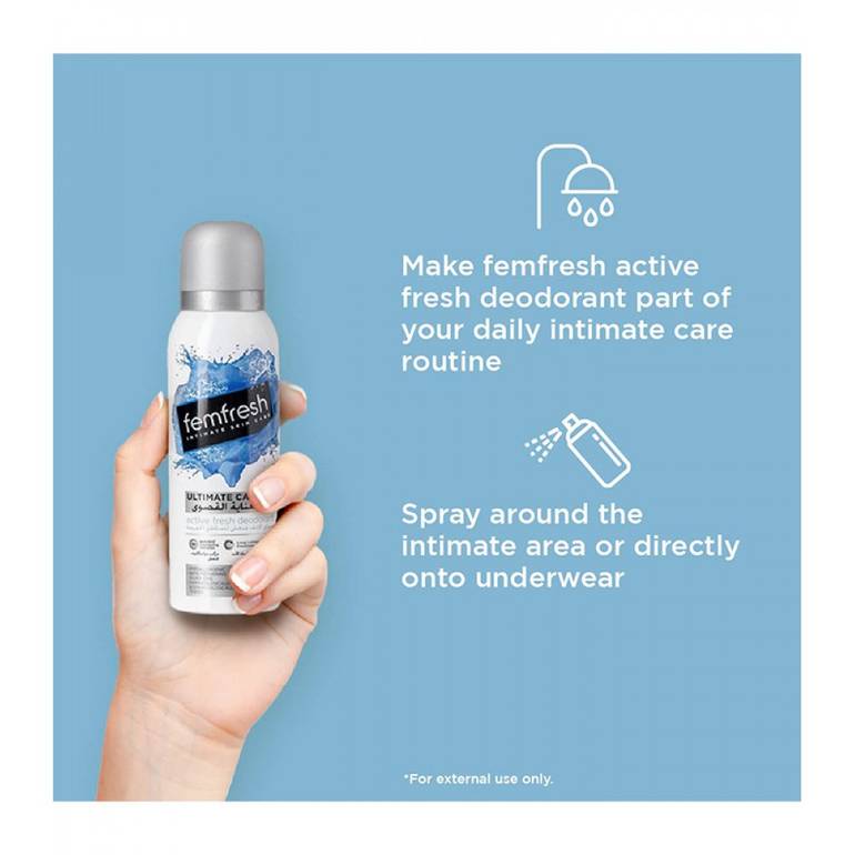 FemFresh, Active Deodorant Spray, for sensitive areas