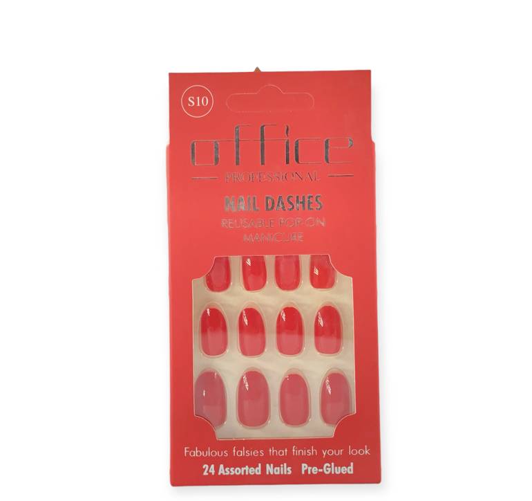 Office colored artificial nails S10