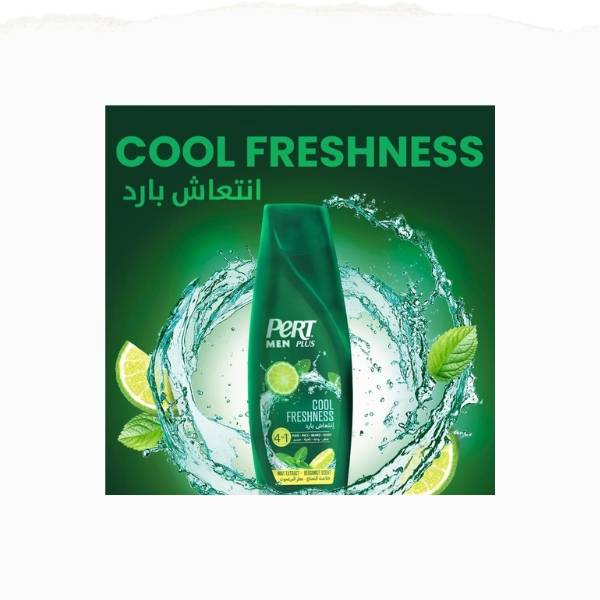 Pert Plus Shampoo, with Mint Extract and Bergamot scent, 400ml
