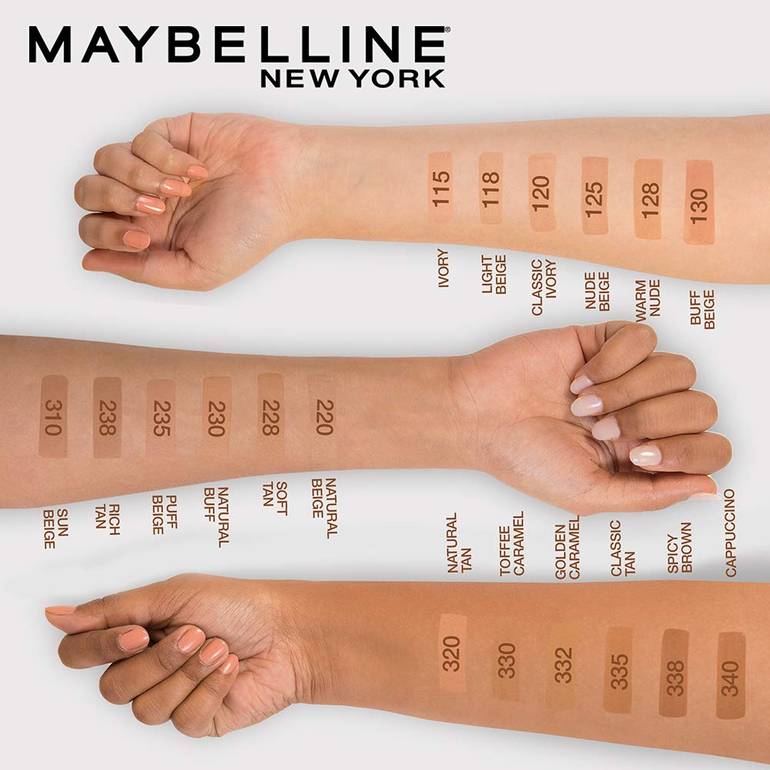 Maybelline, Fit Me Foundation, Matte + Poreless, - 128 Warm Nude