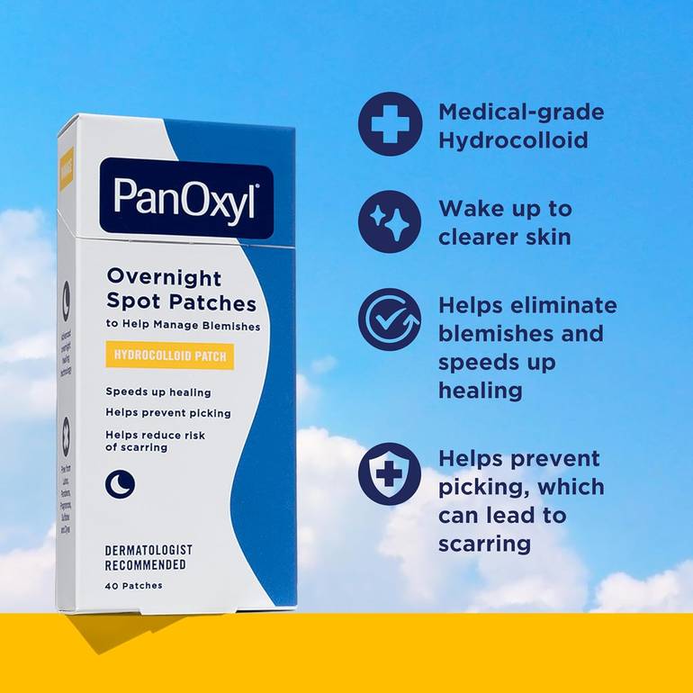 PanOxyl Overnight Spot Patches Hydrocolloid - 40 Patches