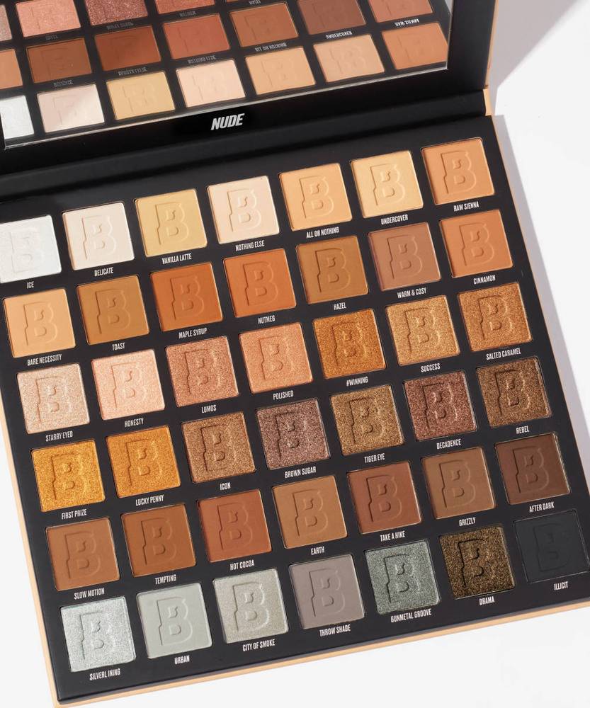 By Beauty Bay, Eyeshadow Palette, 42 Colors- Nude 