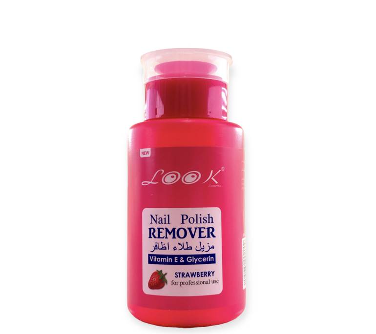 Look, nail polish remover, - strawberry