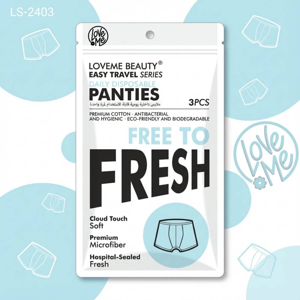 Loveme Beauty, Everyday Underwear, Disposable, - 3 Pack