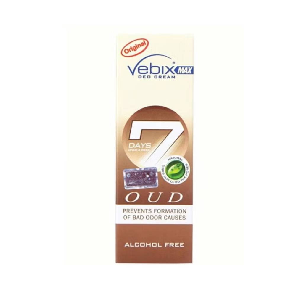 Vebix, Max Deodorant Cream, Oud, 25 ml