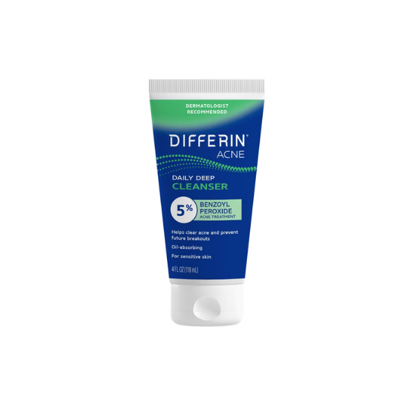 Differin Acne Daily Deep Cleanser 5% Benzoyl Peroxide - 118 ml