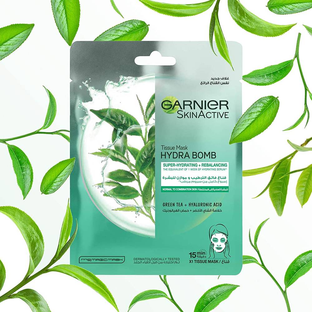 Garnier, Green Tea Mask, for Normal to Oily Skin, 28g