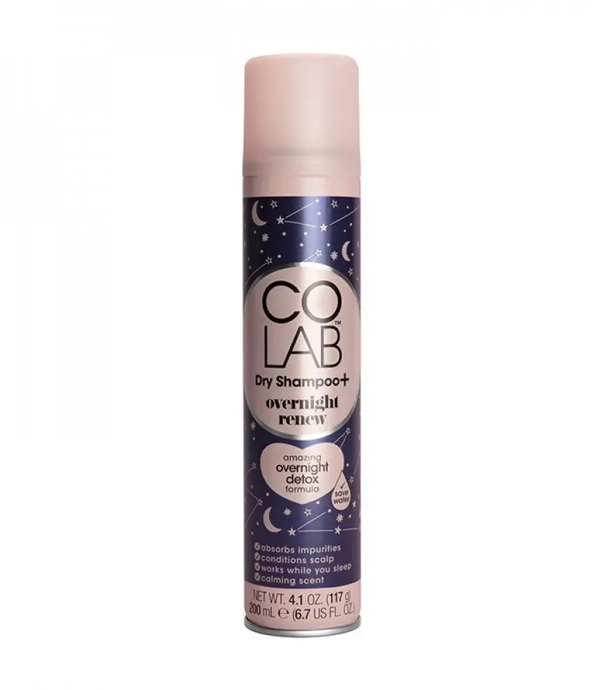 Colab, dry shampoo, overnight, with vitamin E,