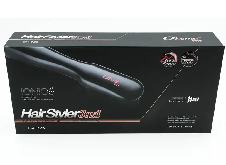 Okima, hair dryer, hair straightener, ok725