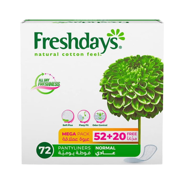 Freshdays, Daily Panty Liners for Women, Regular, 72 Pads
