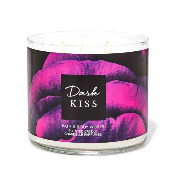 Bath & Body Works, Scented Candle, 3-Wick, Dark Kiss - 411g