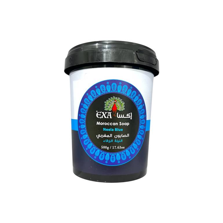 exa, Moroccan Soap, Blue Indigo, 500g