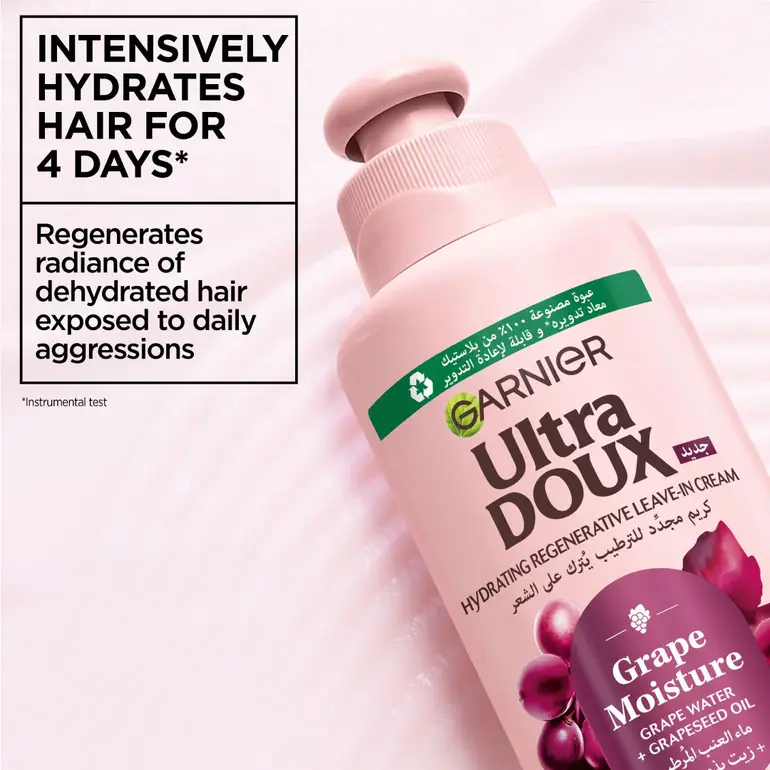 Garnier, Grape Water Cream, for dry hair, - Ultra Doux