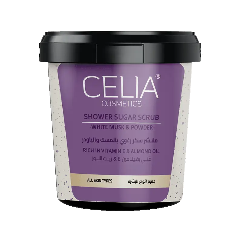 Celia, Foaming Sugar Scrub for the Body, with Musk and Powder, 600g